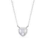 Heart-shaped diamond pendant
