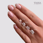 Cushion-Cut Diamond Halo Engagement Ring in Gold