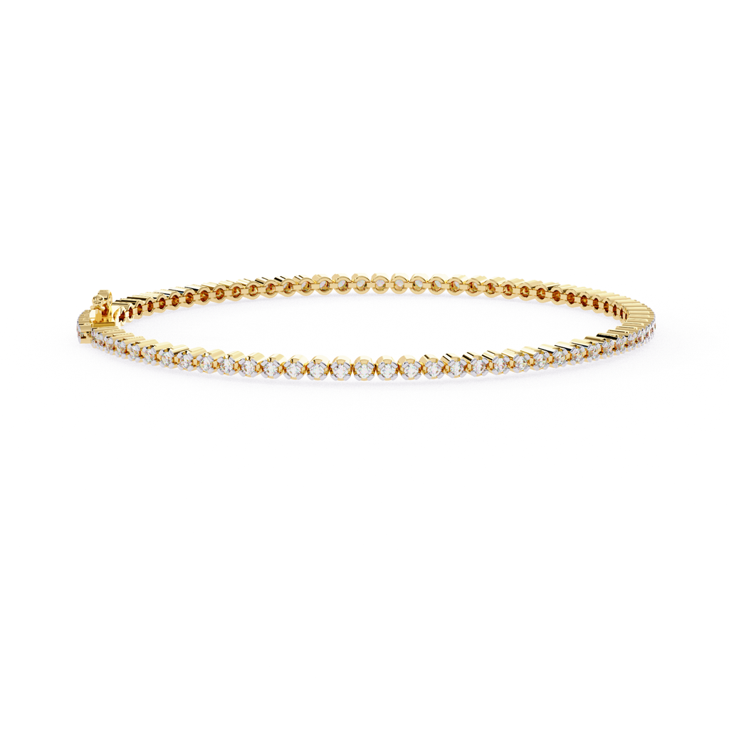 Elegant gold baguette diamond tennis bracelet