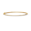 Elegant gold baguette diamond tennis bracelet
