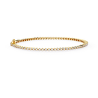 Elegant gold baguette diamond tennis bracelet