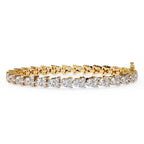 Lab grown diamond tennis bracelet in gold
