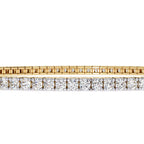 Round diamond gold tennis bangle for everyday wear