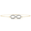 Gold infinity diamond bracelet for women