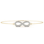 Gold infinity diamond bracelet for women