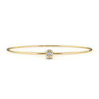 Simple diamond gold bangle for women