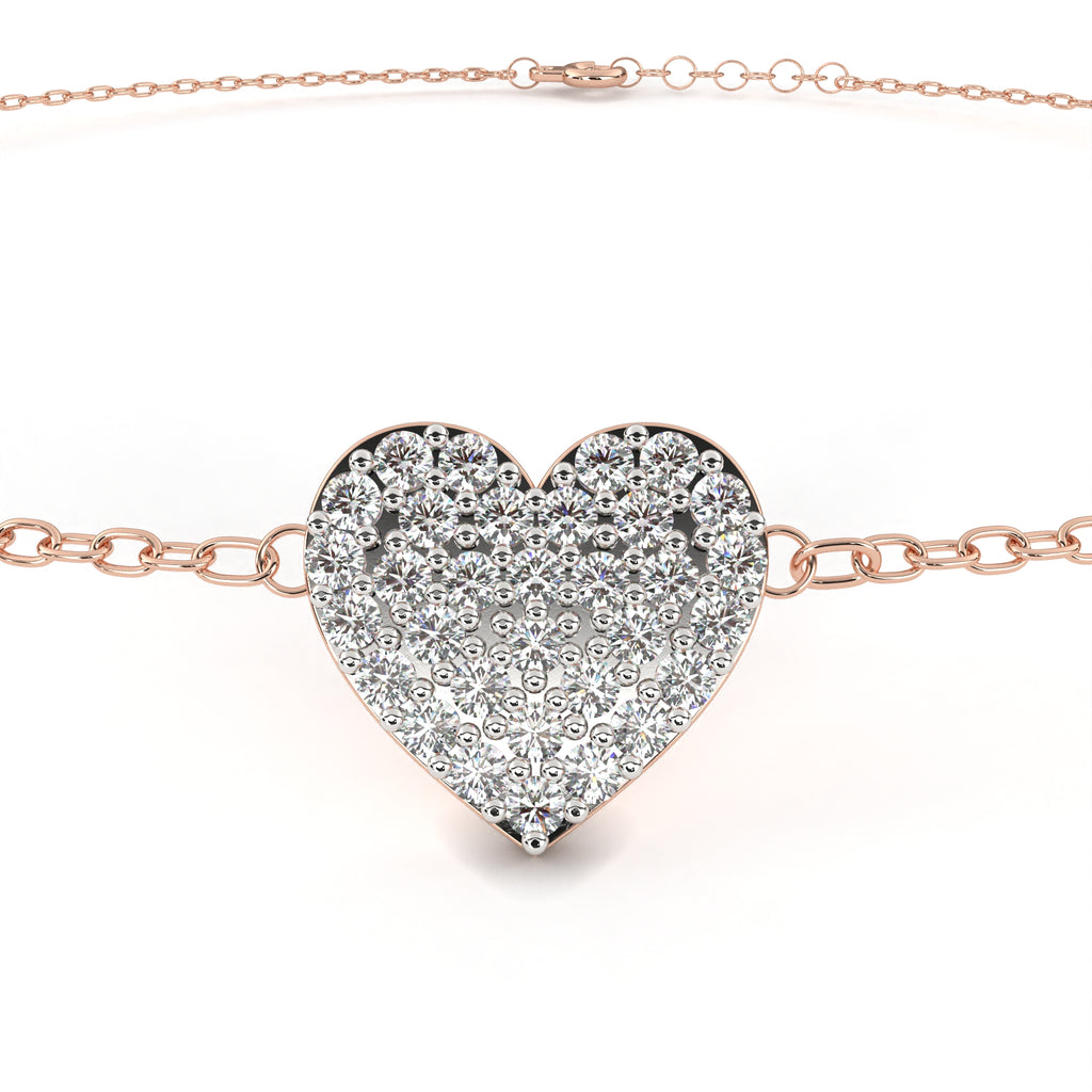 Heart Shape Diamond Bracelet for women