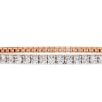 Round diamond rose gold tennis bangle for everyday wear