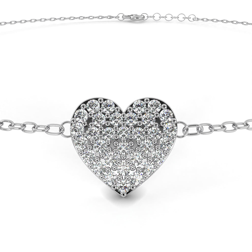 Heart Shape Diamond Bracelet for women