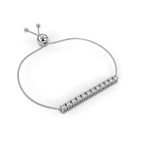 Adjustable diamond bracelet in White Gold