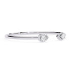 Open cuff pear shape diamond bracelet 