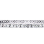 Round diamond white gold tennis bangle for everyday wear