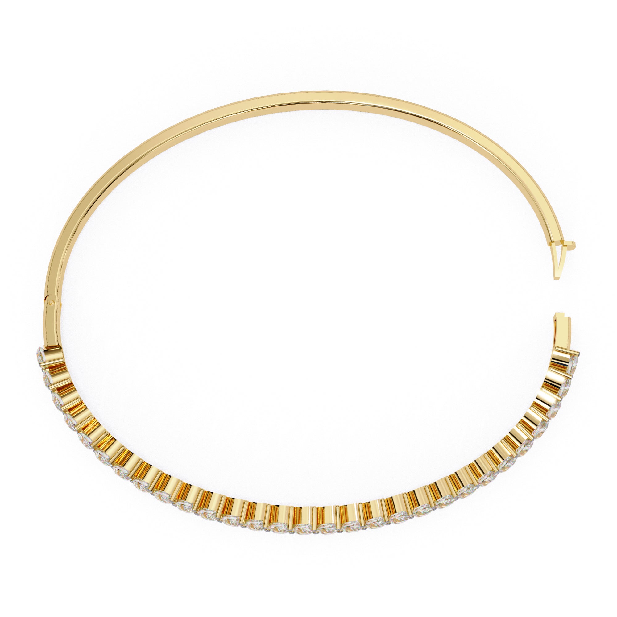 Gold lab grown diamond tennis bracelet