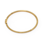 Gold tennis bracelet with baguette diamonds for everyday wear
