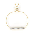 Gold adjustable diamond bracelet for women