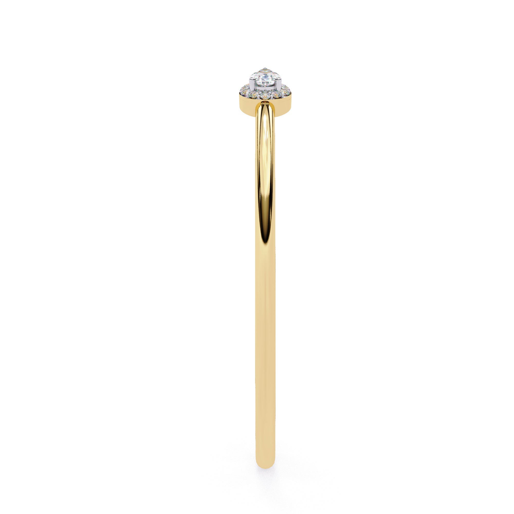 Gold pear diamond cuff bracelet