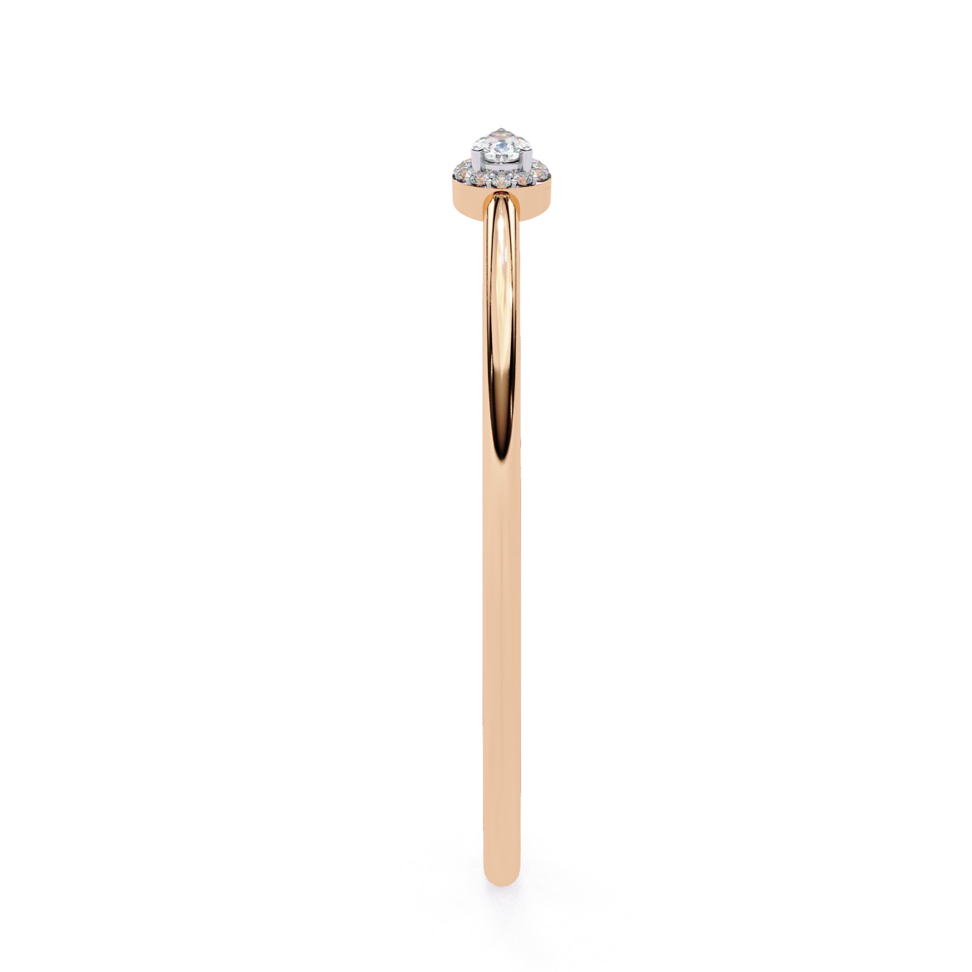Rose Gold pear diamond cuff bracelet