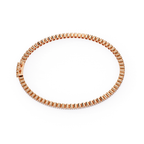 Rose Gold tennis bracelet with baguette diamonds for everyday wear