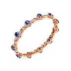 Luxury sapphire and diamond rose gold tennis bracelet