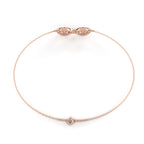 Lab grown diamond rose gold infinity bracelet