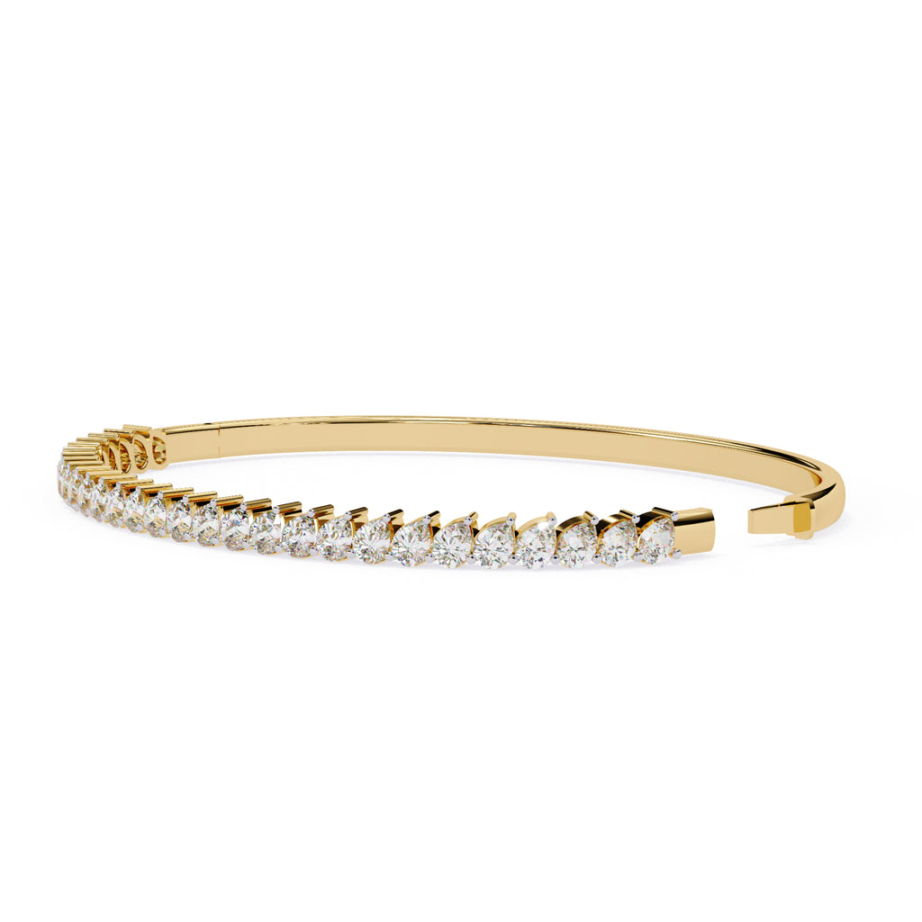 Affordable round diamond gold tennis bracelet for everyday wear