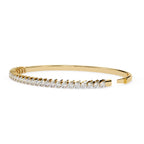 Affordable round diamond gold tennis bracelet for everyday wear