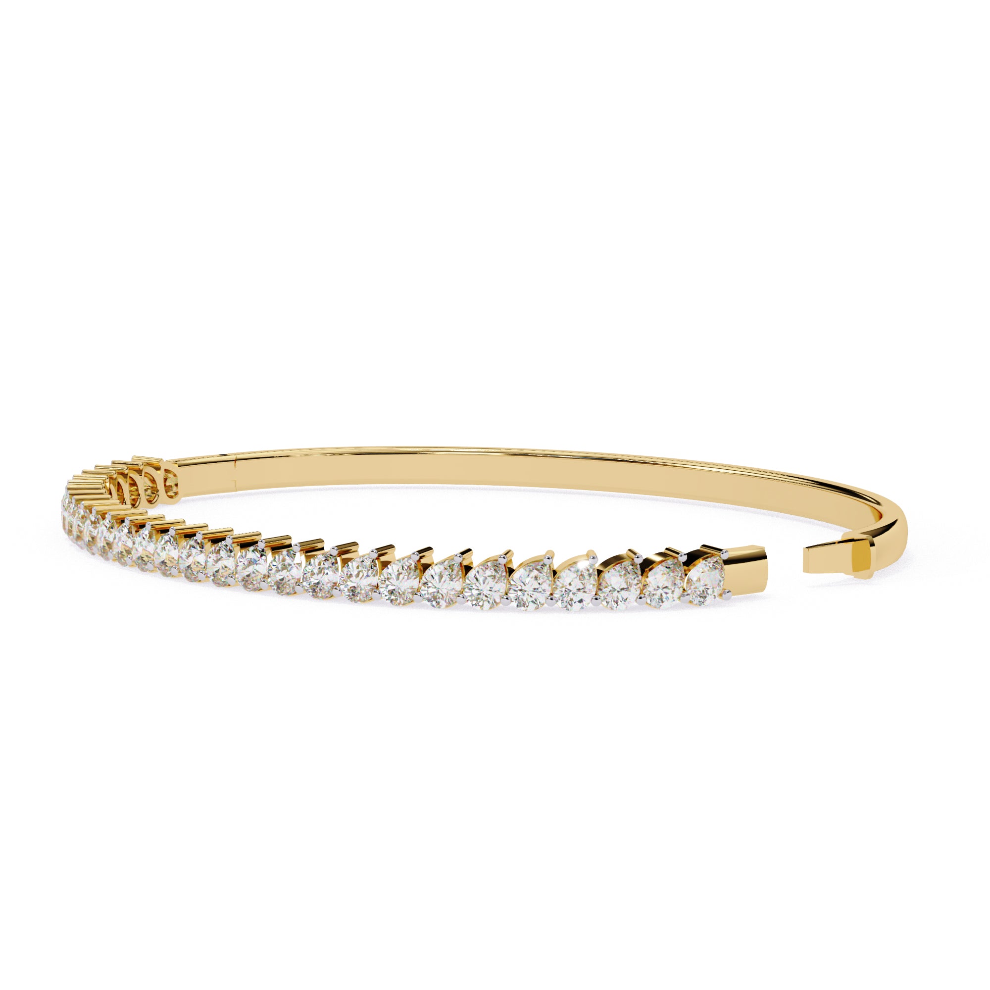 Affordable round diamond gold tennis bracelet for everyday wear