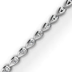 White Gold bangle with teardrop-shape round diamonds