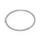 White Gold tennis bracelet with baguette diamonds for everyday wear