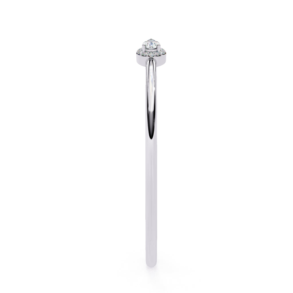 White Gold pear diamond cuff bracelet
