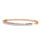 Affordable round diamond rose gold tennis bracelet for everyday wear