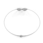 Lab grown diamond white gold infinity bracelet