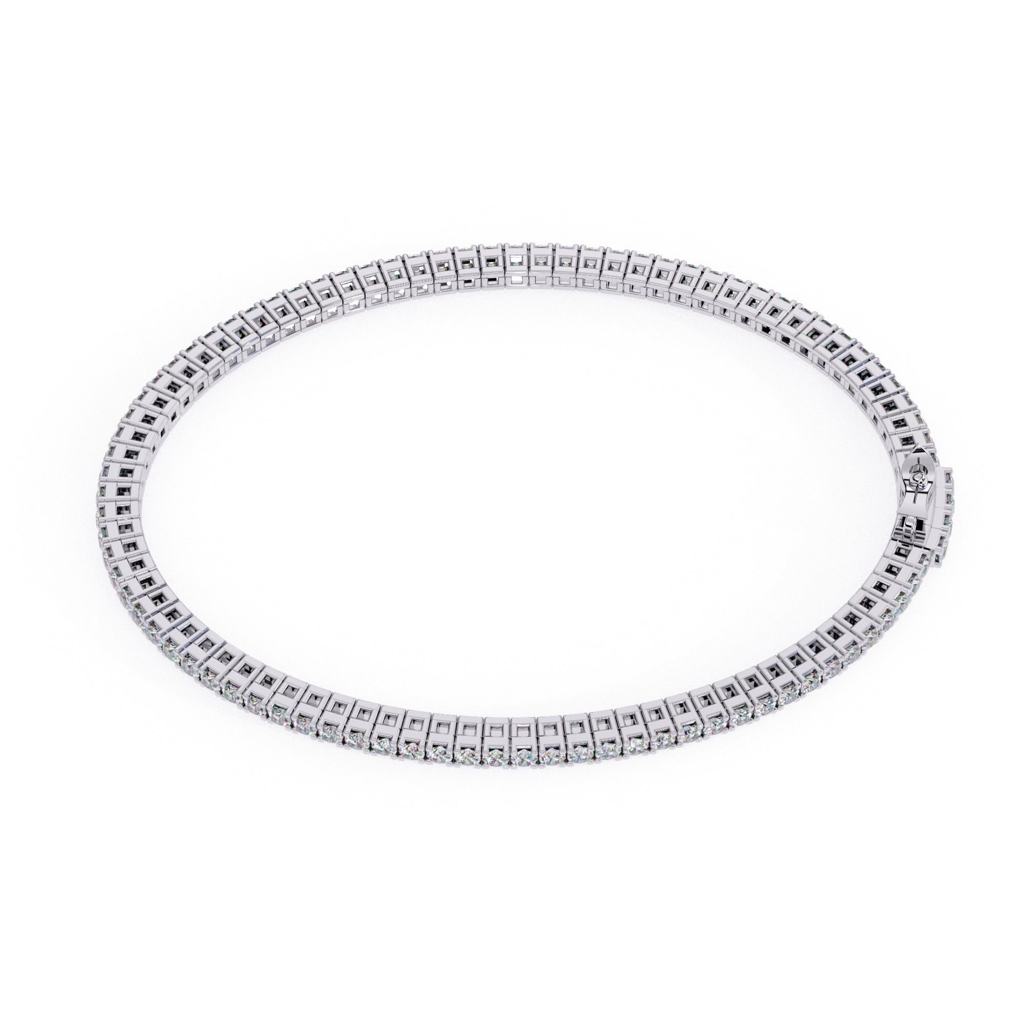 White Gold diamond tennis bangle for women