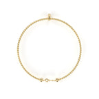 Simple rope-style gold bracelet with marquise diamond