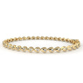 Gold Teardrop Diamond Bangle