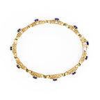 Gold bracelet with sapphires and diamonds perfect gift