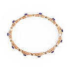 Rose Gold bracelet with sapphires and diamonds perfect gift