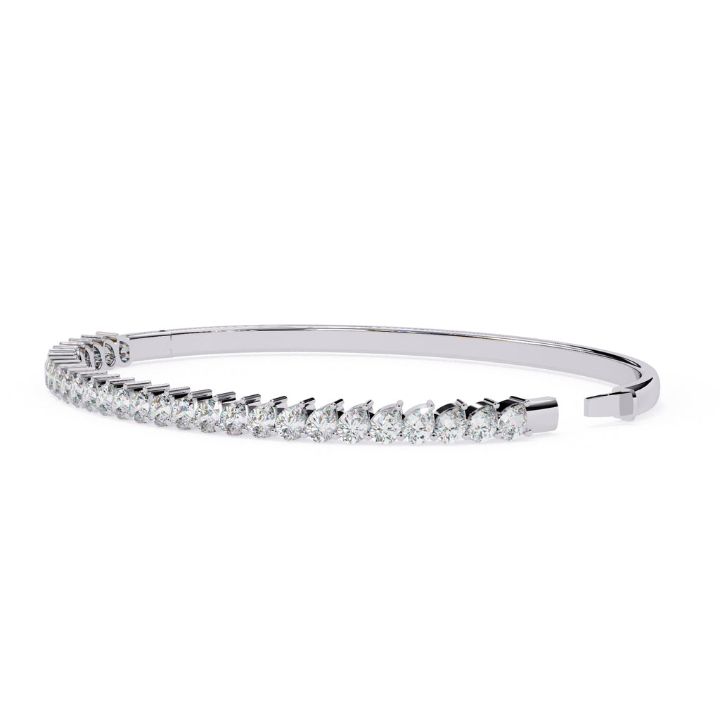 Affordable round diamond white gold tennis bracelet for everyday wear