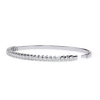Affordable round diamond white gold tennis bracelet for everyday wear