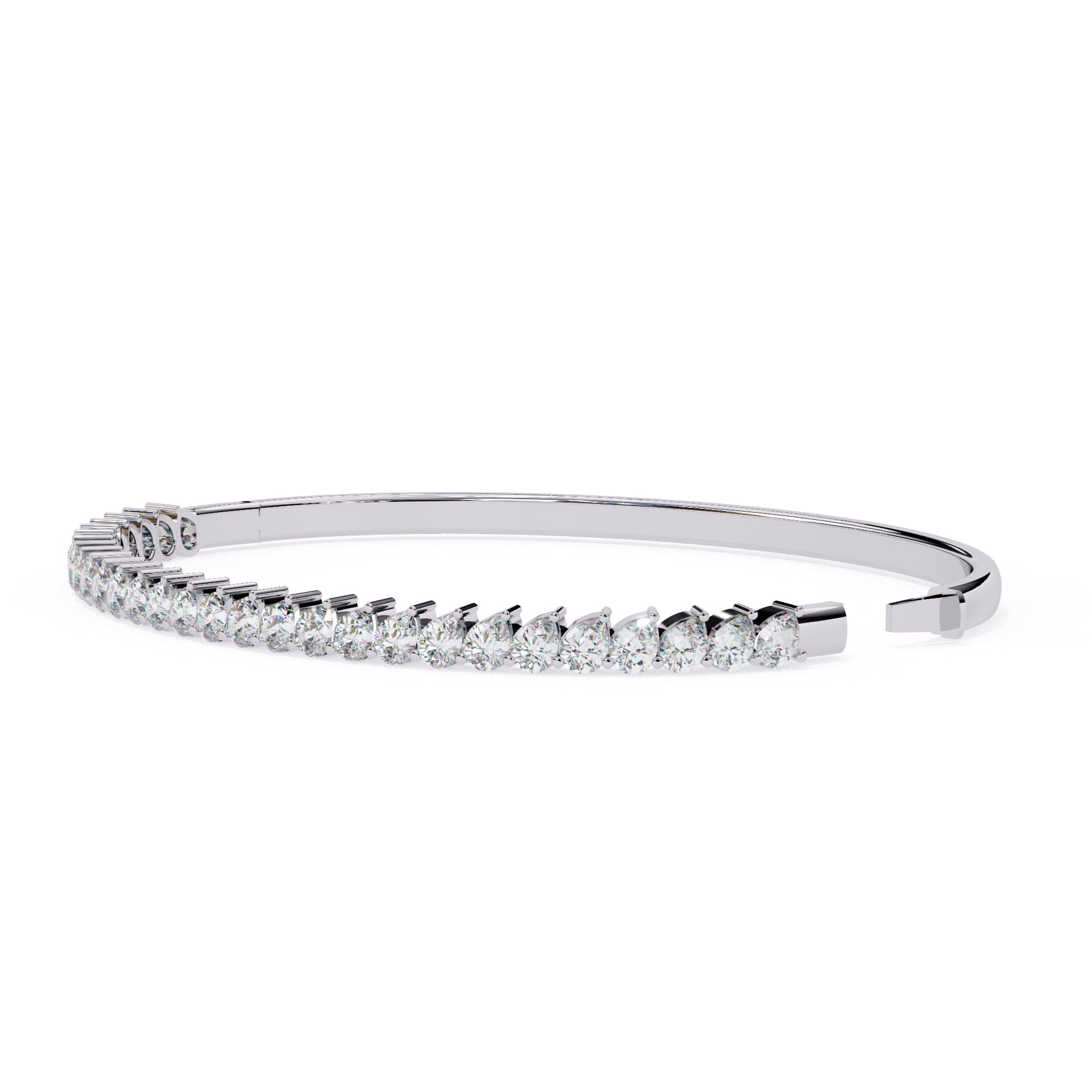 Affordable round diamond white gold tennis bracelet for everyday wear