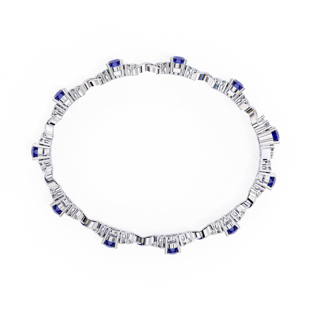 White Gold bracelet with sapphires and diamonds perfect giftGold
