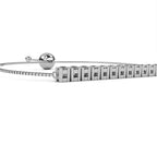 Minimal White Gold bracelet with diamonds