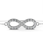 White Gold bracelet with diamond infinity design