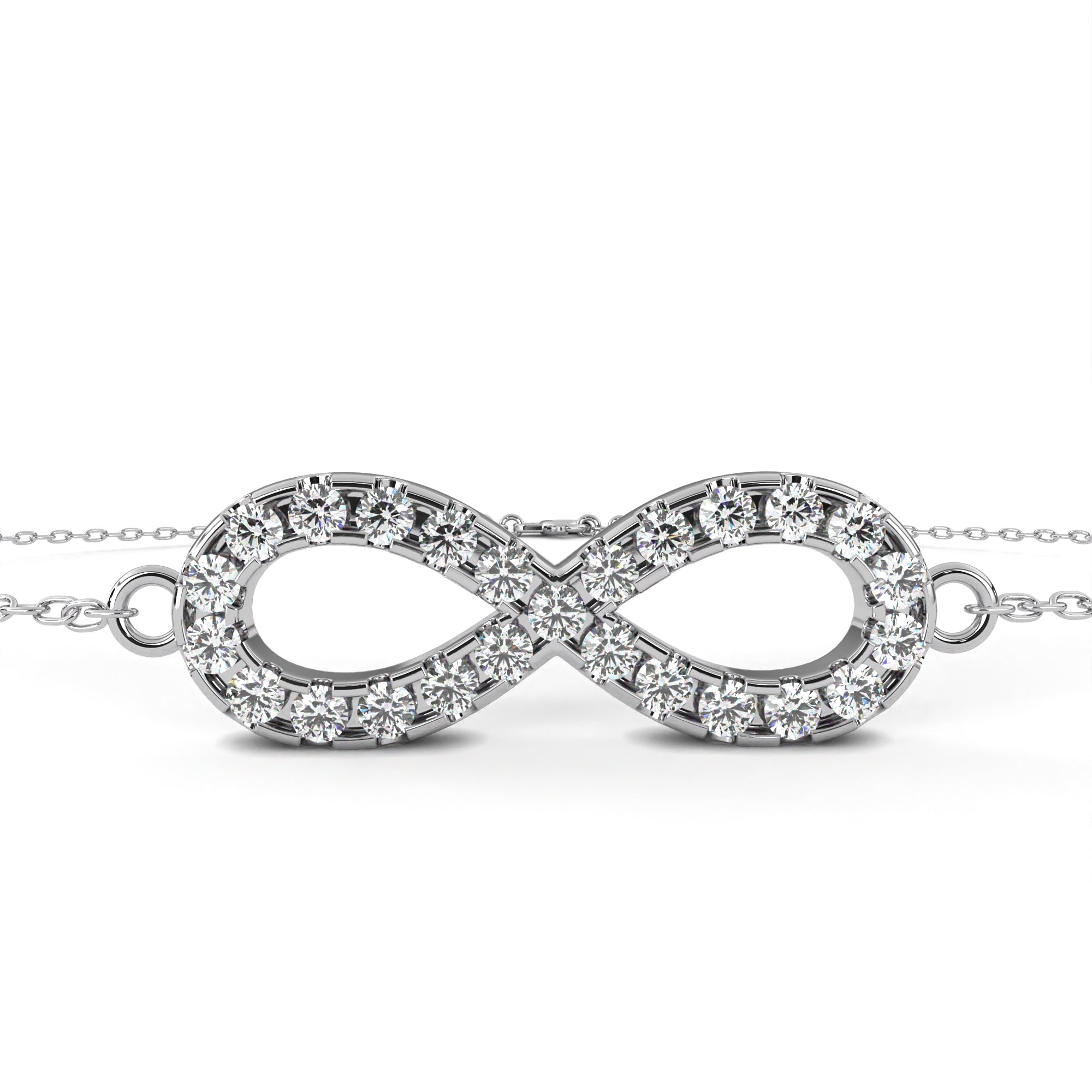 White Gold bracelet with diamond infinity design