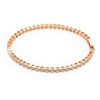 Rose Gold hexagon-shaped diamond tennis bracelet
