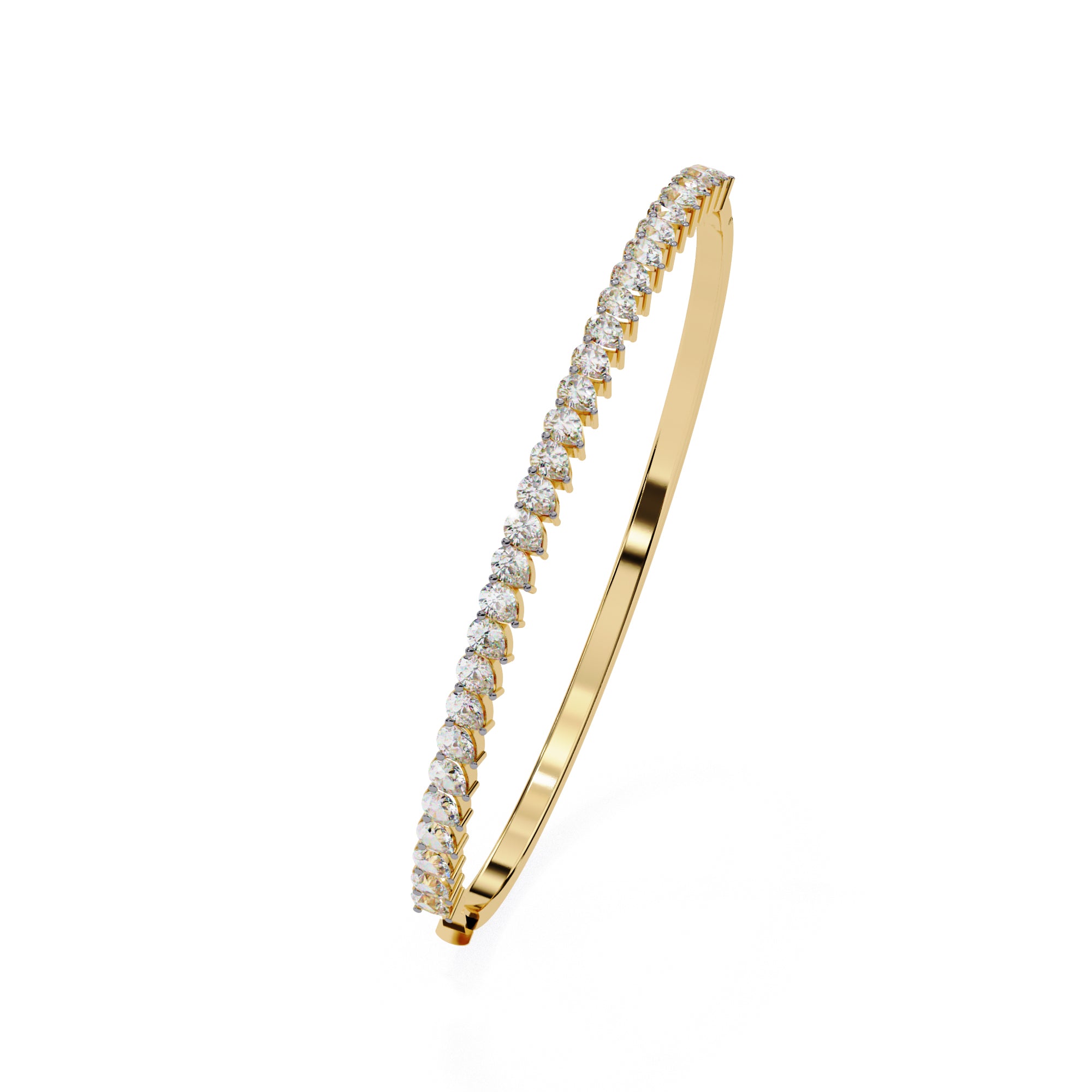 Luxury gold tennis bracelet with round diamonds