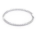 White Gold hexagon-shaped diamond tennis bracelet
