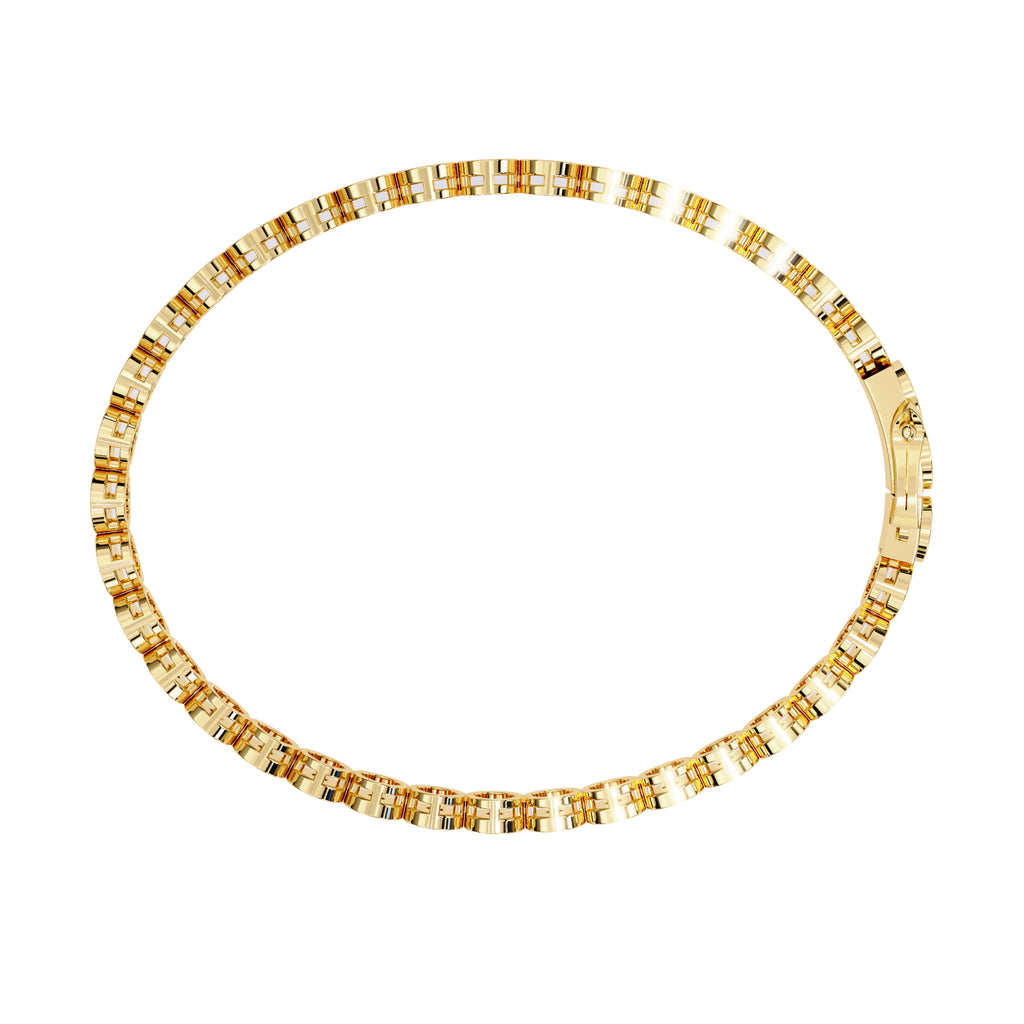 Gold diamond tennis bracelet