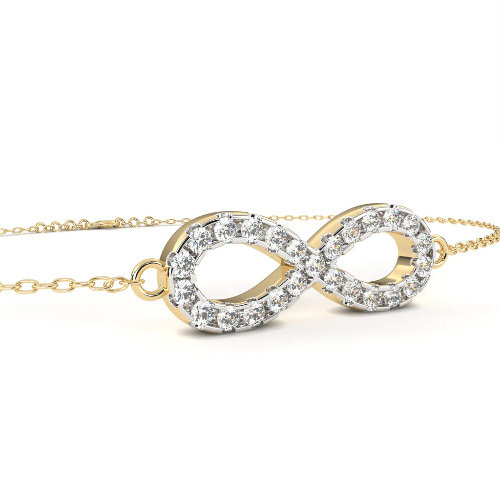 Infinity diamond bracelet in gold