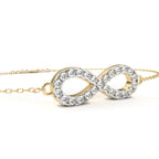 Infinity diamond bracelet in gold